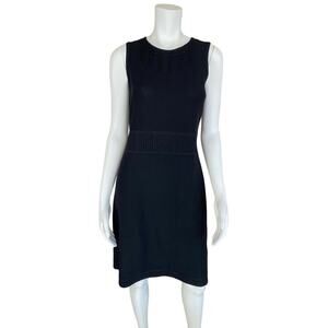 St. John Sport Sleeveless Wool Blend Knit Dress Black NEW Woman's Medium